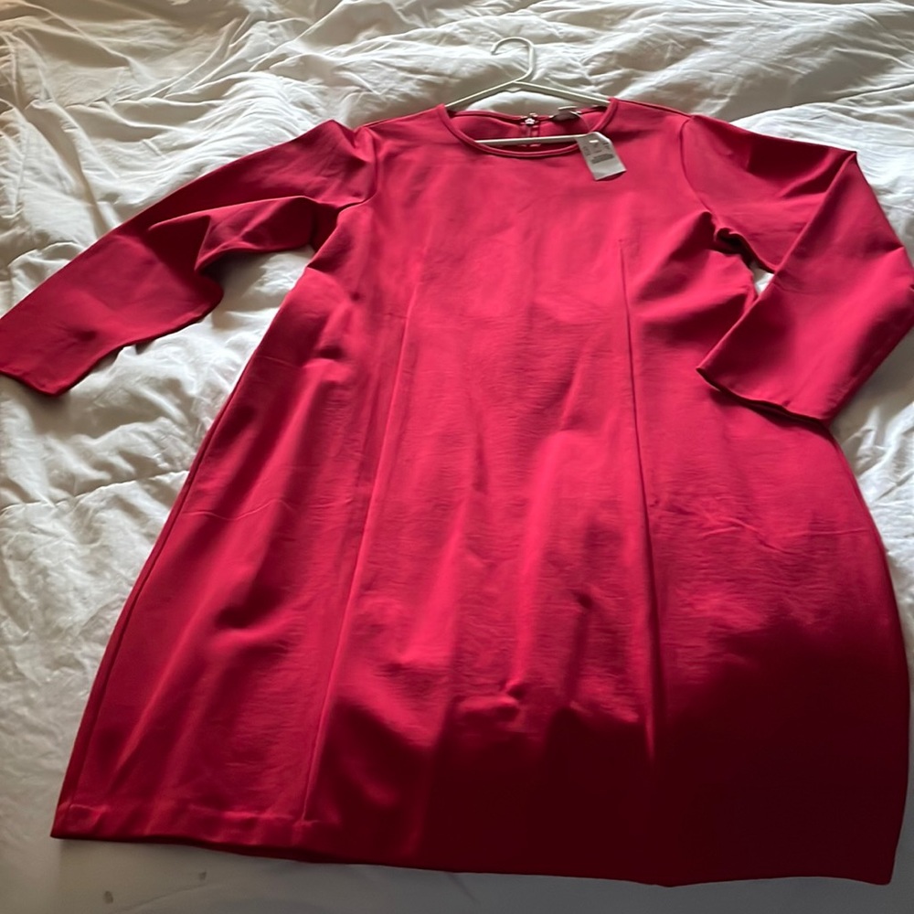 NWT Red J Crew Long Sleeve Bodycon Dress